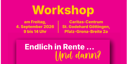 Plakatausschnitt Workshop zum Thema Rente