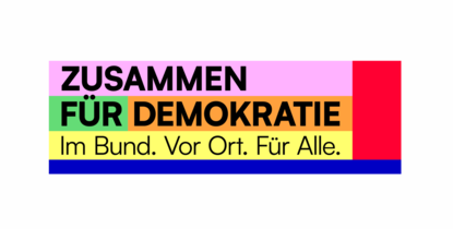 Logo vom Bündnis "Zusammen für Demokratie"